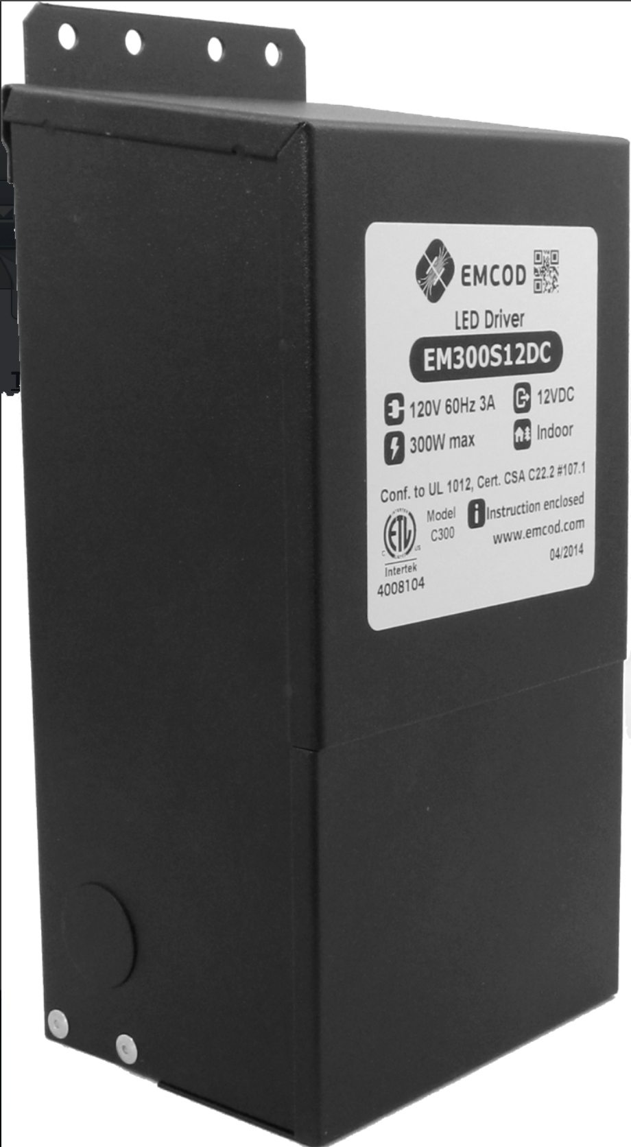 EM300S24DC 300W Triac Dimmable Outdoor 24VDC Transformer