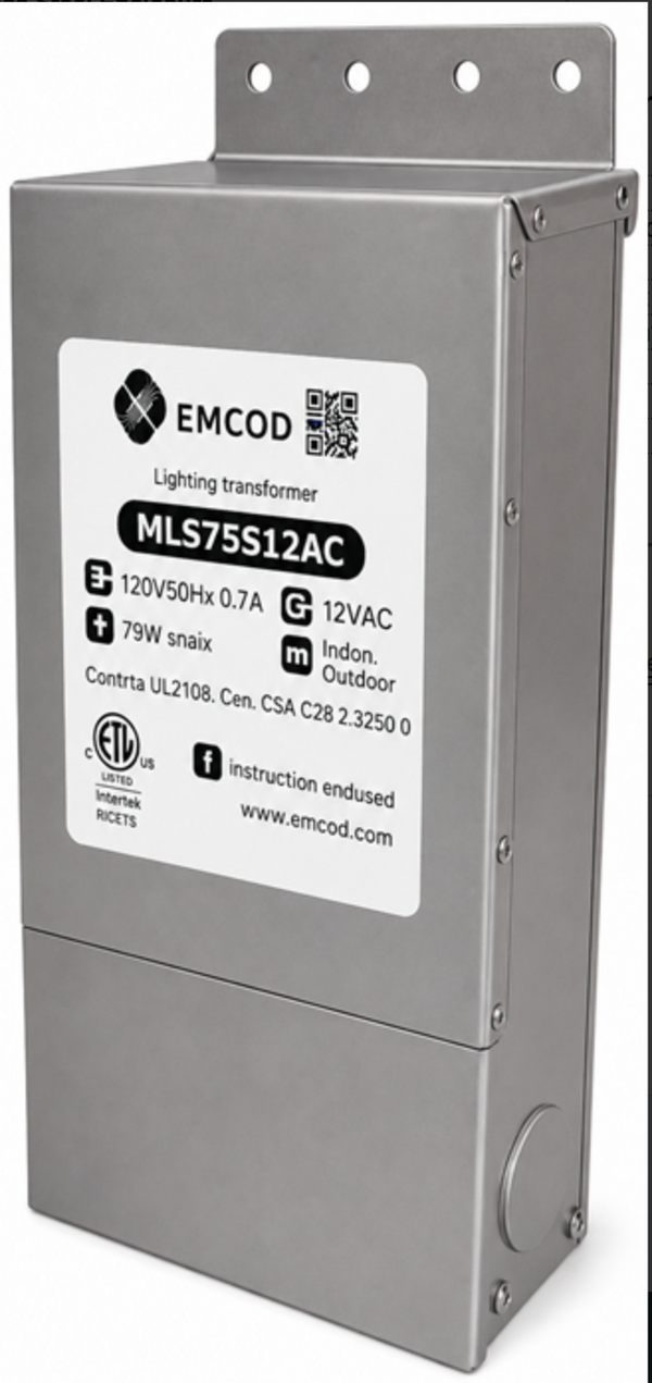 MLS75S12AC 75W Outdoor Stainless Steel 12VAC Transformer