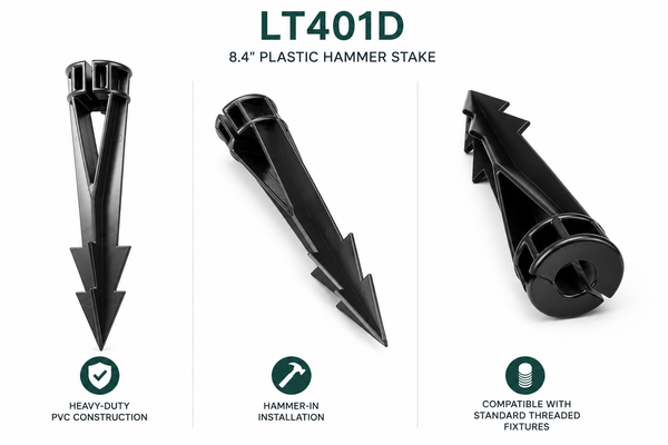 LT401D 8.4" Plastic Hammer Stake | Landscape Lighting Ground Stake