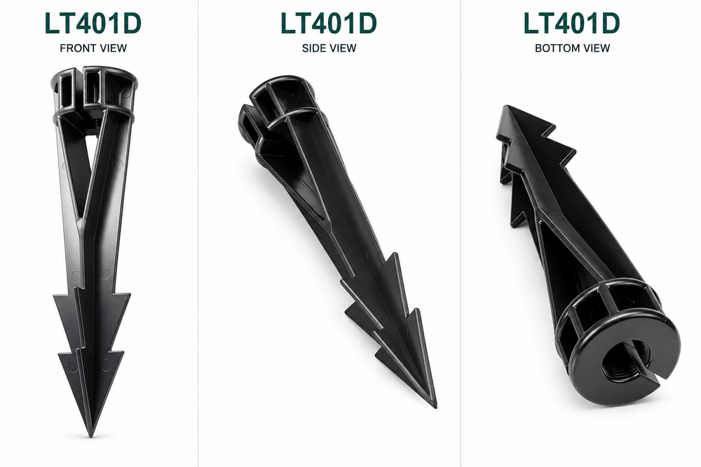 LT401D 8.4" Plastic Hammer Stake | Landscape Lighting Ground Stake