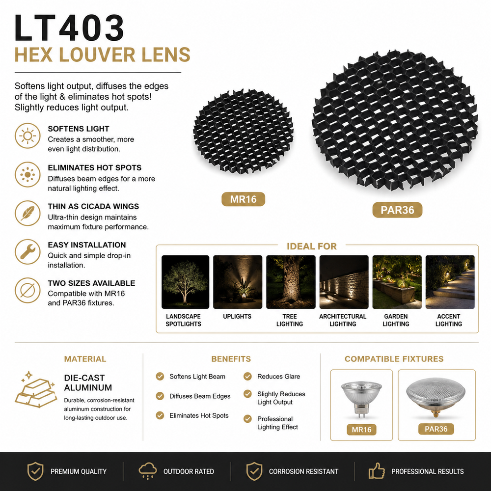 LT403B Hex Louvre Lens for PAR36