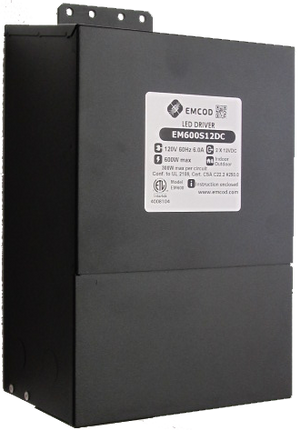 EM600S12/24DC 600W Dimmable Dual-Circuit 12/24VDC Transformer